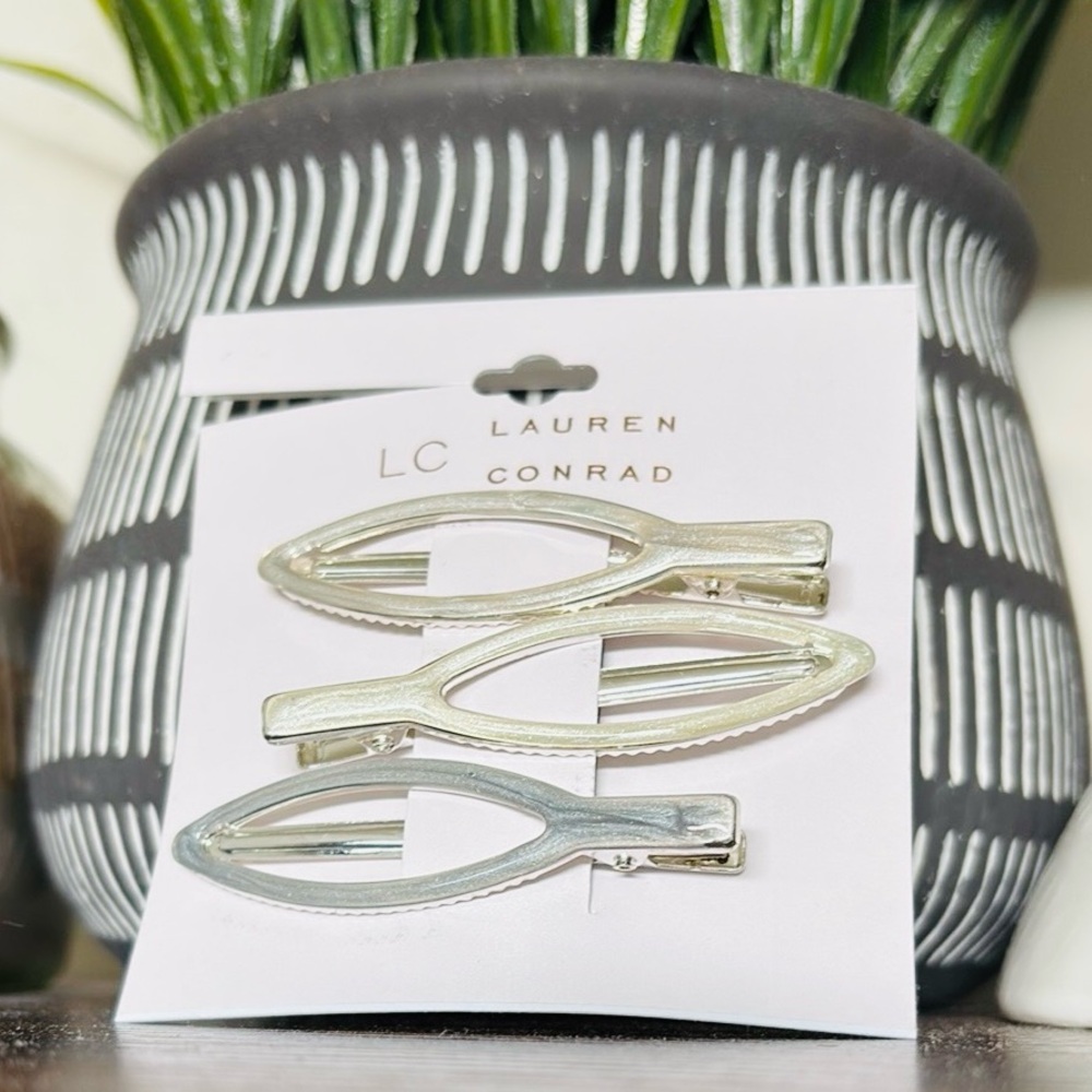 LC Lauren Conrad Silver Hair Clips